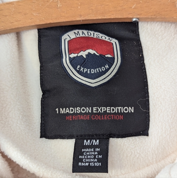 1 Madison Expedition Heritage Collection Women's White Fleece Jacket Full Zip - Picture 2 of 16